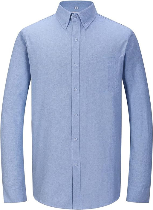 MGWDT Camisas de vestir para hombre de manga larga Oxford con botones - Quierox - Tienda Online