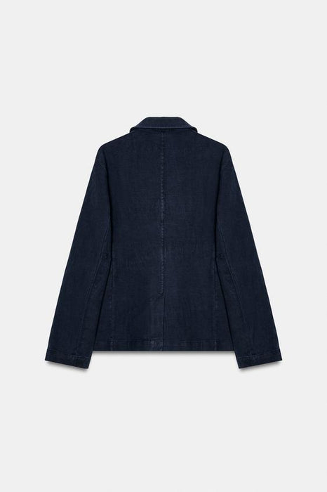 Zara Blazer camisa cinturón estilo jean denim