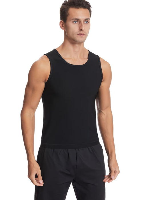Chaleco sudadera para entrenamiento con revestimiento de color liso casual de cuello redondo