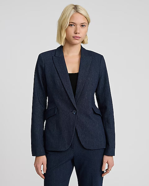 EXPRESS Blazer ajustado de un botón del editor