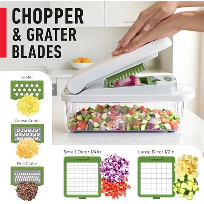 Mueller Pro-Series 10 en 1, picadora de verduras de 8 cuchillas