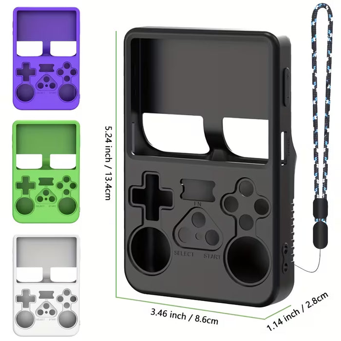 Funda de silicona con correa anti-pérdida para consola de juegos portátil retro ANIBEC R36S