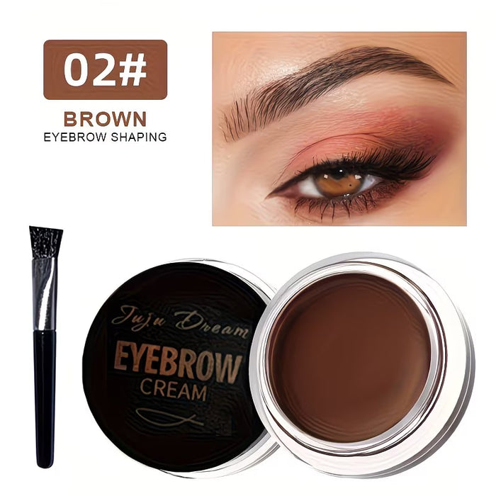 JUJU Gel para cejas mate marrón, tinte 3D natural realzador e impermeable