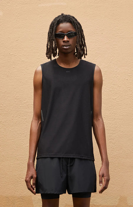 PACSUN Camiseta sin mangas de alto rendimiento ARC Active negra