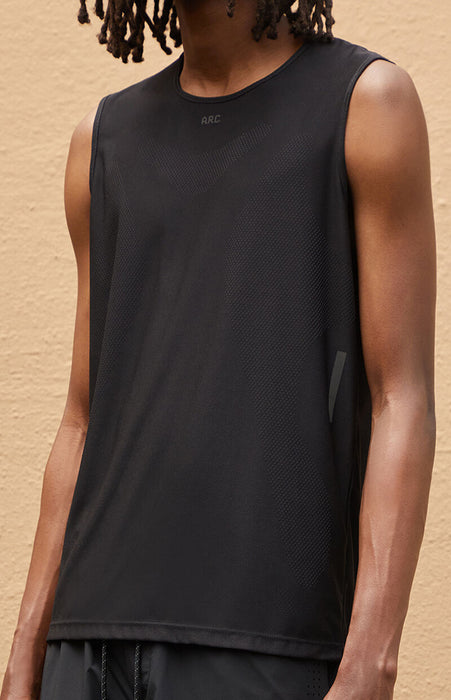PACSUN Camiseta sin mangas de alto rendimiento ARC Active negra