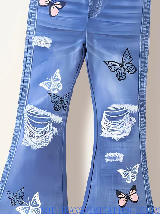 Pantalones acampanados de verano para chica, de moda