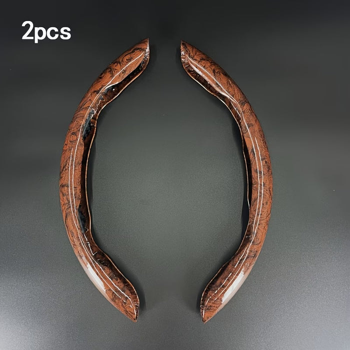 Cubierta de volante de madera de durazno ultrafina, 15 pulgadas, sin círculo interior, para varios modelos