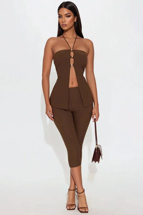FASHIONNOVA Conjunto de pantalón capri Meilani