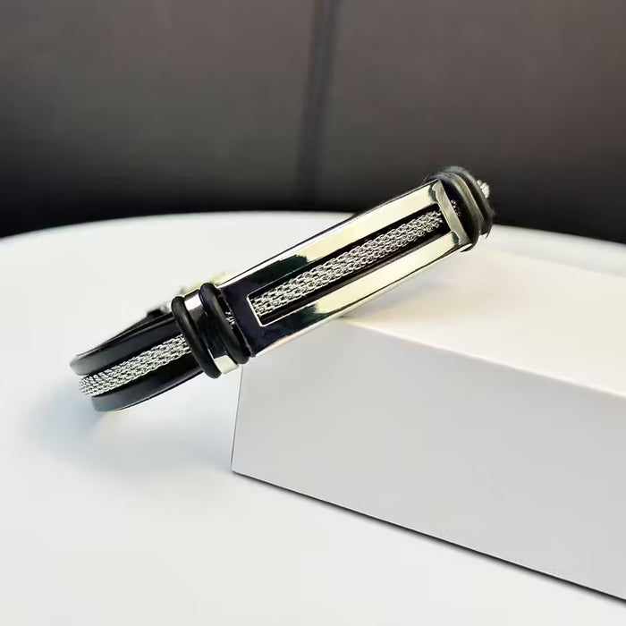 1 pulsera de hombre, brazalete tipo puño para muñeca