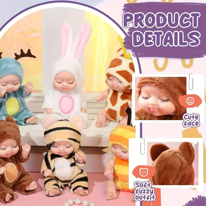 6pcs muñecas Bebé, Muñecas de Hadas Estilo Jungla