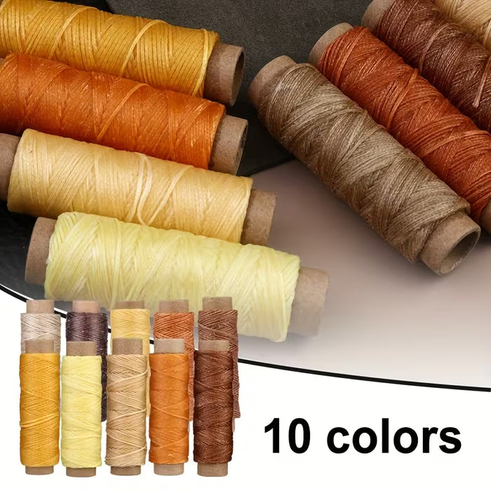 Kit de Costura, Kit de Artesanía en Cuero, Kit de Reparación de Tapicería con Hilo Encerado