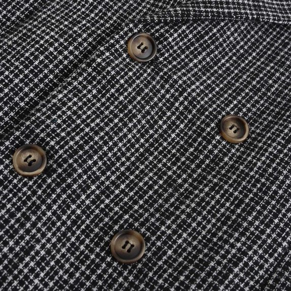 Chaqueta de traje para hombre, elegante, con solapa y detalles de botones