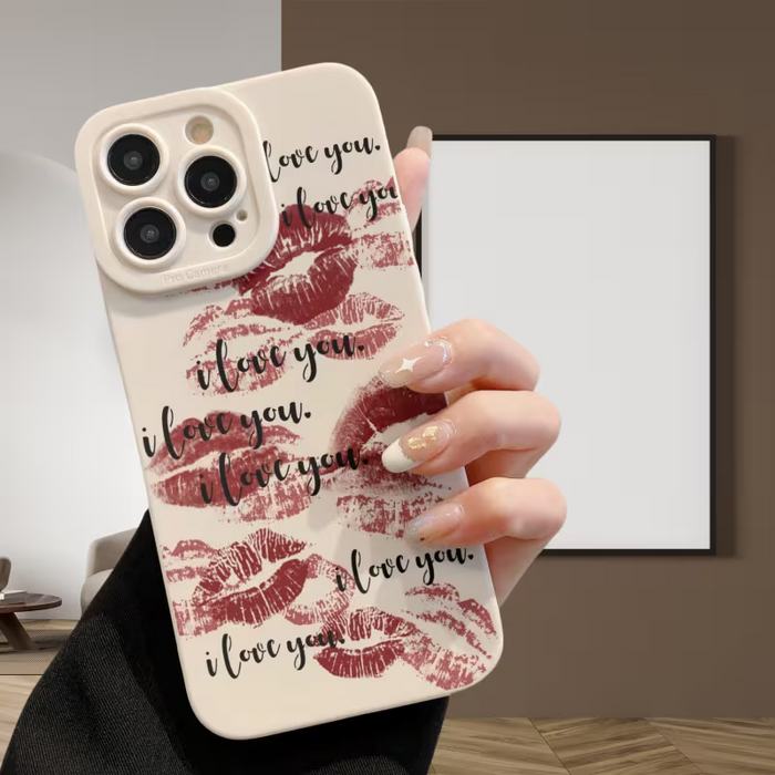 SHEIN Fundas para Móvil con Estampado de Labios Rojos, para Apple iPhone 12