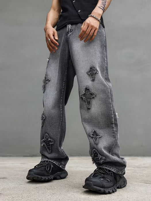Pantalones Y2K Teen de Moda 2026 Nuevos Jeans de Denim con Parche de Estrella