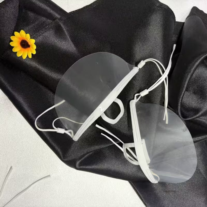 10 Mascarilla facial transparente de plástico para servicio de alimentos Protector antisalpicaduras