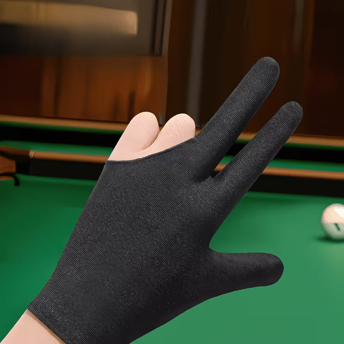 6 pares de guantes de billar unisex transpirables, antideslizantes, elásticos de tres dedos