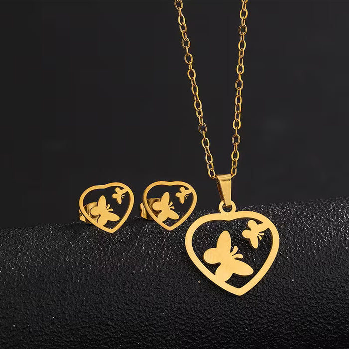 Juego de 10 piezas de collar de moda para mujer y pendientes mixtos