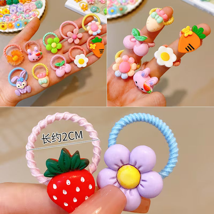 20 Lindos gomas para el pelo con diseño y etilo aletorio