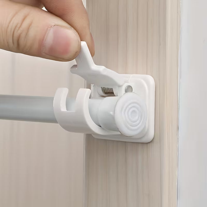 2 Ganchos de pared autoadhesivos de alta resistencia | Soportes para barra de cortina