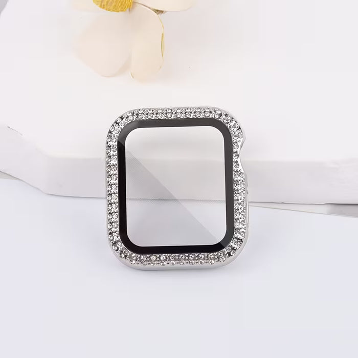 Funda protectora de doble fila de diamantes, adecuada para iWatch de 40mm