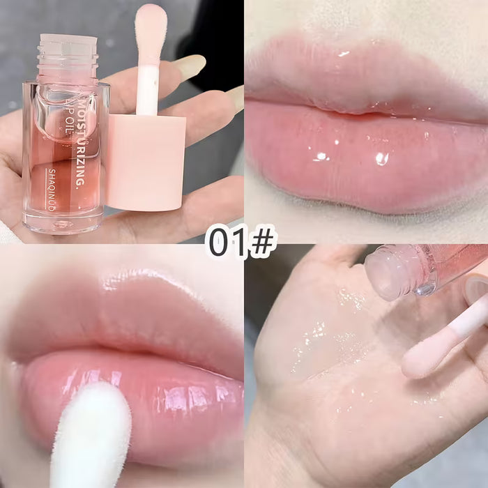 Aceite Labial con Sabor a Frutas, Aceite Labial Brillante con Tono