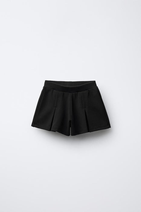 ZARA Falda pantalón bermudas con pliegues de caja