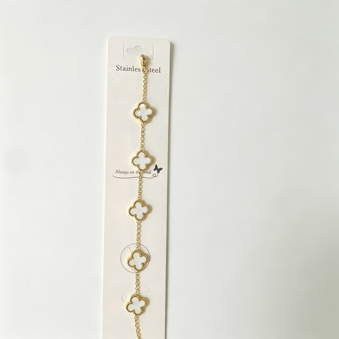 Pulsera de trébol de cuatro hojas Lucky 4 para mujer