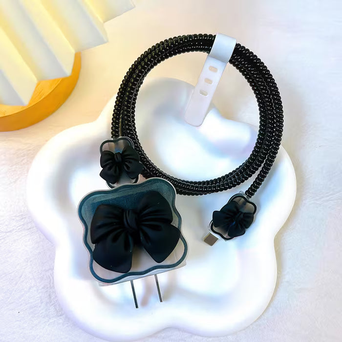 Funda para cargador de teléfono con forma de lazo