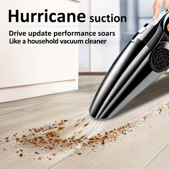 Aspiradora de coche potente con fuerte succión, alta potencia, doble uso en seco y húmedo, de mano, portátil, con cable y enchufe para coche de 12V