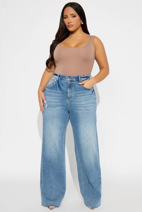 Fashion Nova Pantalón De Mezclilla Tall Nova 90's Baby Basic Stretch Wide Leg