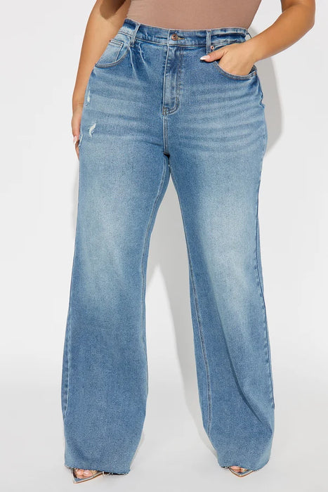 Fashion Nova Pantalón De Mezclilla Tall Nova 90's Baby Basic Stretch Wide Leg
