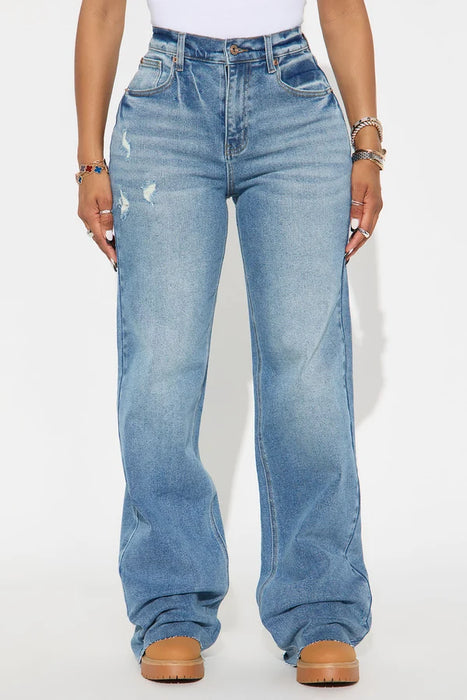 Fashion Nova Pantalón De Mezclilla Tall Nova 90's Baby Basic Stretch Wide Leg