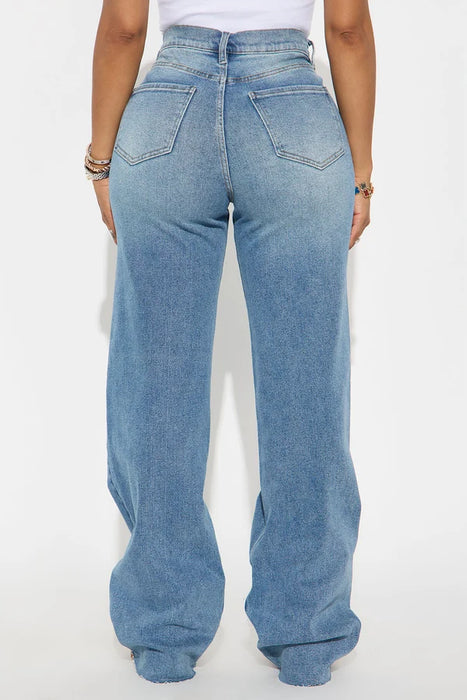 Fashion Nova Pantalón De Mezclilla Tall Nova 90's Baby Basic Stretch Wide Leg