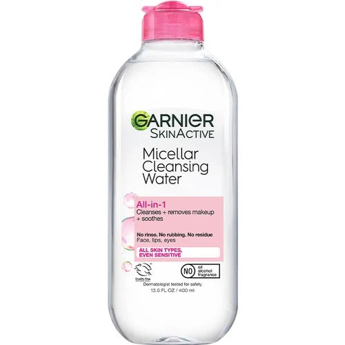 Garnier Agua micelar limpiadora , desmaquillante todo en uno y limpiador facial