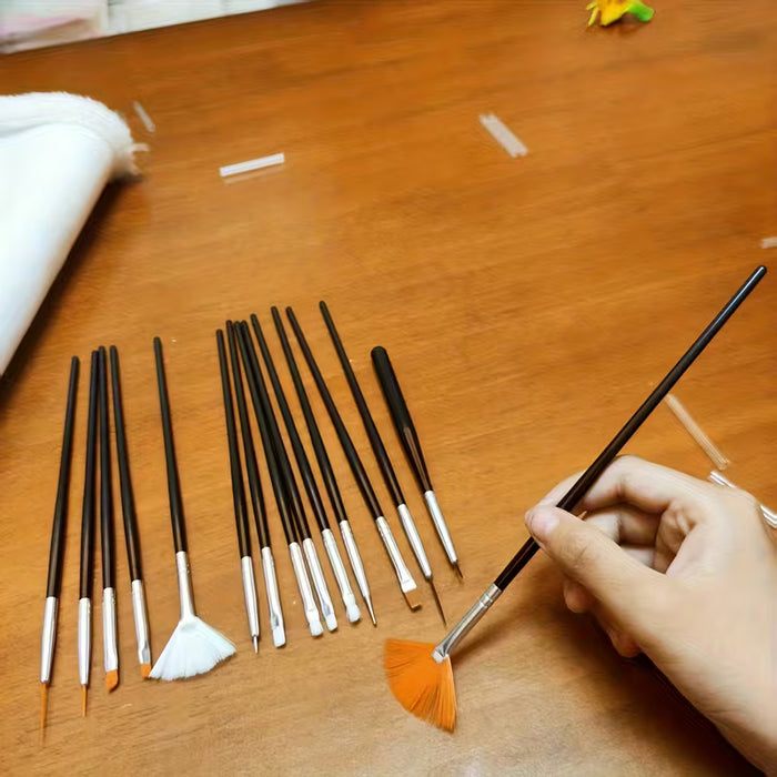Juego de 15 Pinceles Multiforma para Detallado Versátil