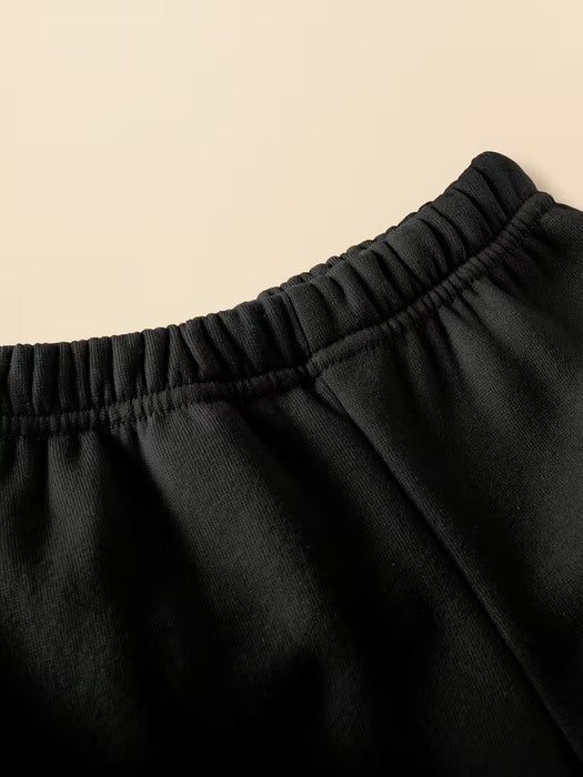 Conjunto de Sudadera con Capucha y Pantalones Elásticos para Niños - Estampado de Oso