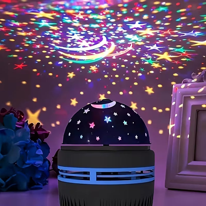 Proyector de cielo estrellado geométrico moderno para dormitorio y decoración de fiestas