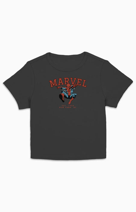 Camiseta corta universitaria de Spider-Man de Marvel