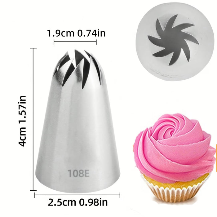 Set de 2 Boquillas Medianas para Decorar Pasteles y Cupcakes 108E