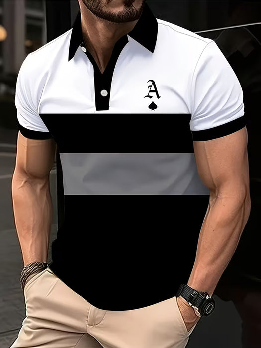 Camiseta estampada de lujo ligero, desprende un encanto maduro para hombre