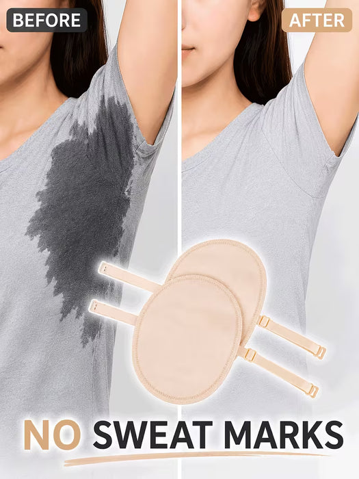 1 Par de Almohadillas Lavables para Axilas con Correas Transparentes Ajustables