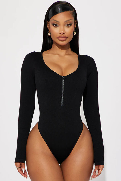 Fashionnova Pantiblusa Celine Seamless - Negro