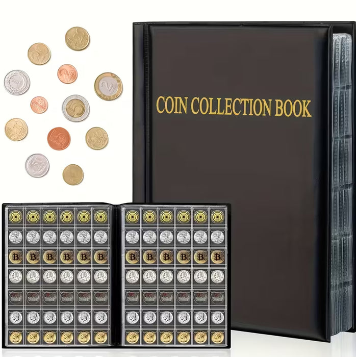 Álbum de colección de gran capacidad para 420 monedas conmemorativas, insignias