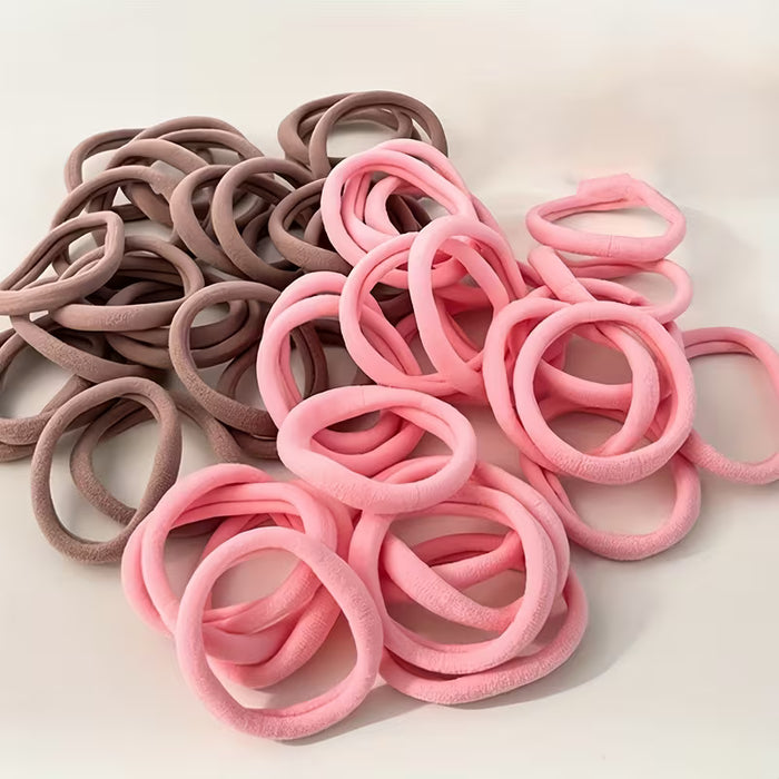 Paquete de 50 Ligas para el Cabello de Mujer - Antideslizantes, Suaves