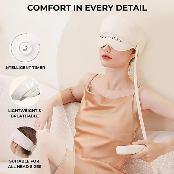 Gorro masajeador eléctrico para aliviar la migraña