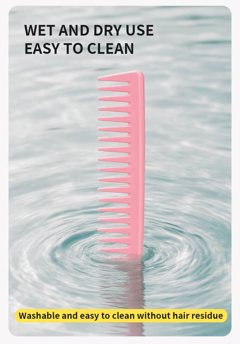 1pcs Peine grande con dientes anchos, apto para cabello seco y húmedo,