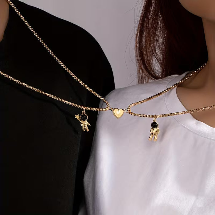 Conjunto de collar de astronauta, con temperamento atractivo para parejas