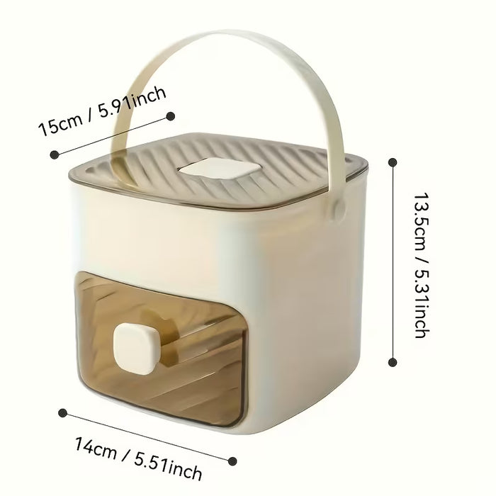 Cubo de Hielo Easy-Press de Gran Capacidad para Congelador de Doble Capa para 48 Cubos