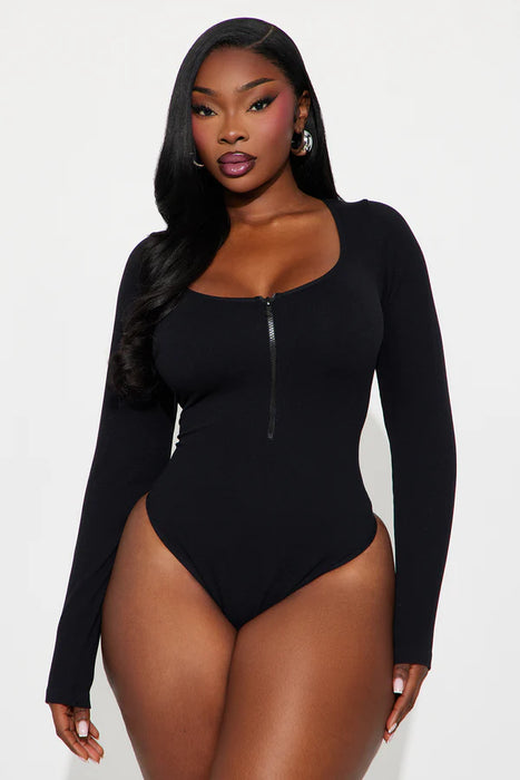 Fashionnova Pantiblusa Celine Seamless - Negro