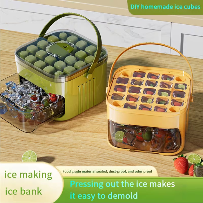 Moldes de Cubitos de Hielo de Presión Múltiple con tapas, para el Hogar